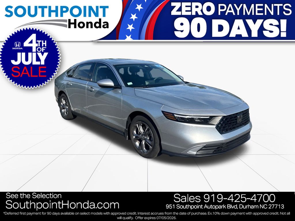 Solar Silver Metallic 2024 Honda Accord Sedan Front-Wheel Drive Continuously Variable Transmission