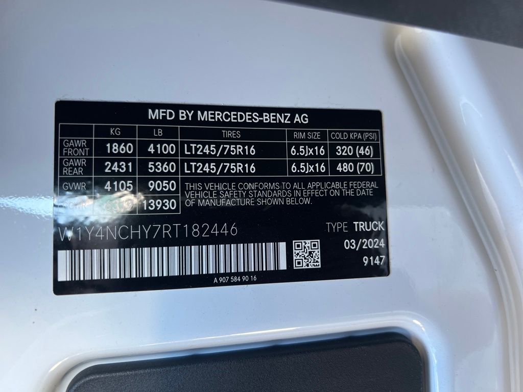 2024 Mercedes-Benz Sprinter 2500 Cargo 170 WB White at John Sisson Motors