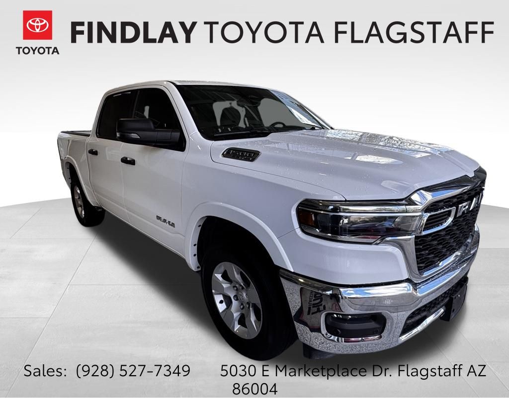 Bright White Clearcoat 2025 RAM 1500 Big Horn Crew Cab 4WD Pickup Truck Four-Wheel Drive 8-Speed Automatic