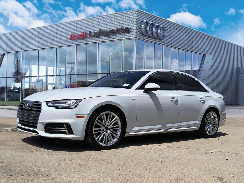 Glacier White 2018 Audi A4 2.0 TFSI ultra Premium Plus FWD Sedan Front-Wheel Drive 7-Speed Automatic