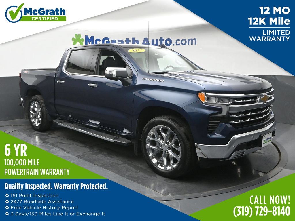 Northsky Blue Metallic 2022 Chevrolet Silverado 1500 Pickup Truck Four-Wheel Drive Automatic