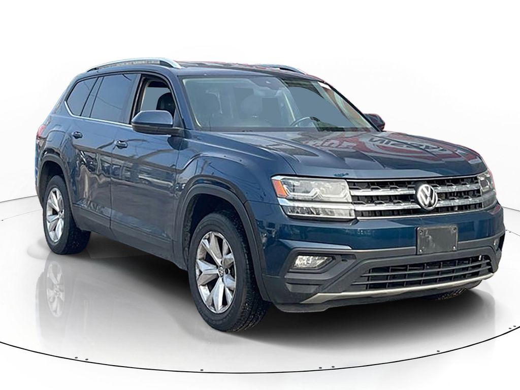 Blue 2019 Volkswagen Atlas SE FWD with Technology SUV / Crossover Front-Wheel Drive 8-Speed Automatic
