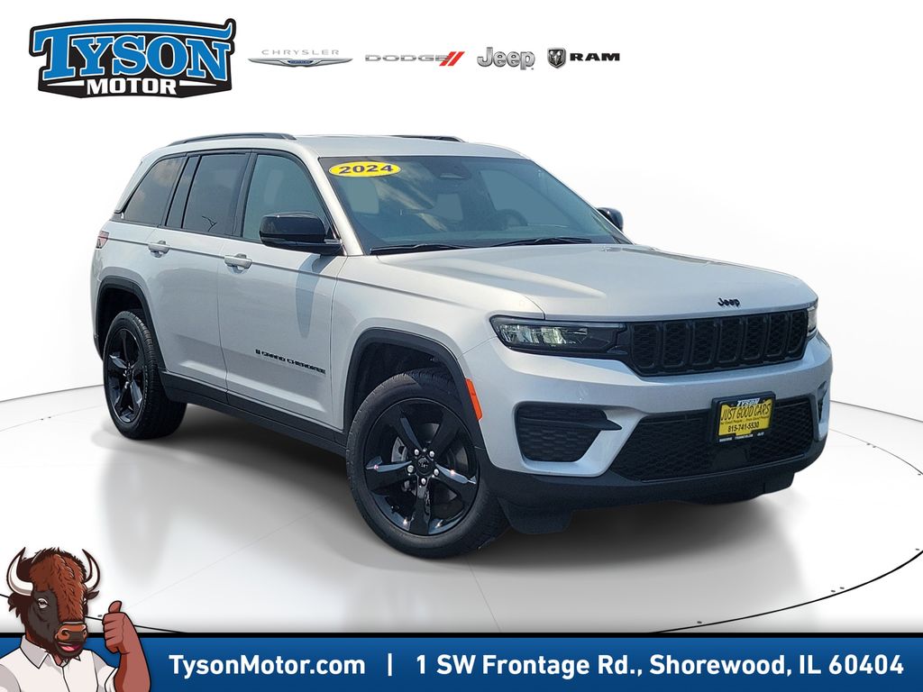 Silver 2024 Jeep Grand Cherokee SUV / Crossover Four-Wheel Drive 8-Speed Automatic