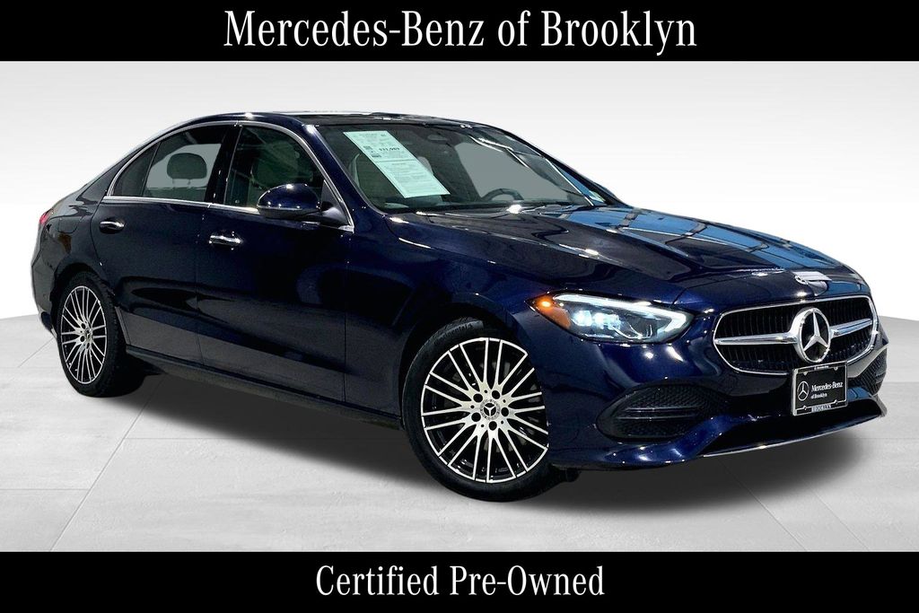 Lunar Blue Metallic 2023 Mercedes-Benz C-Class C 300 4MATIC Sedan All-Wheel Drive 9-Speed Automatic