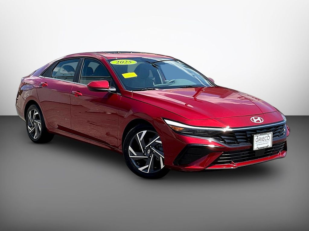 Ultimate Red 2025 Hyundai Elantra Sedan Front-Wheel Drive Continuously Variable Transmission