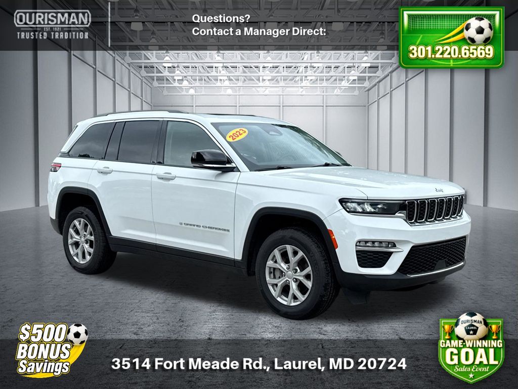 Bright White Clearcoat 2023 Jeep Grand Cherokee SUV / Crossover Four-Wheel Drive 8-Speed Automatic
