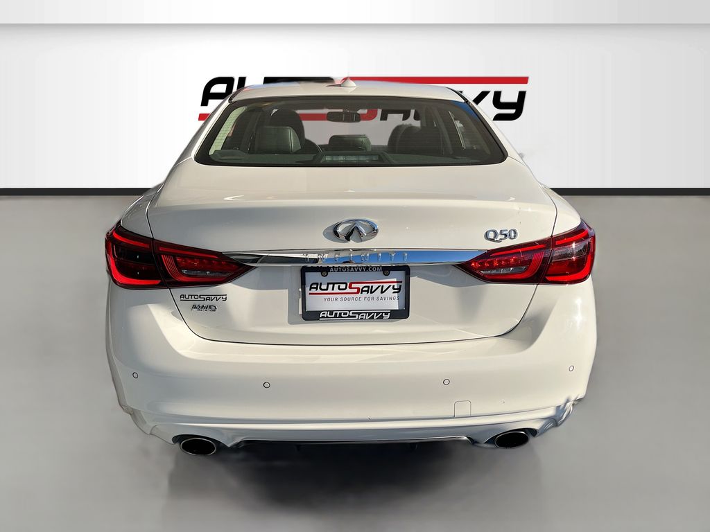 2023 INFINITI Q50 LUXE White at AutoSavvy Houston Northwest