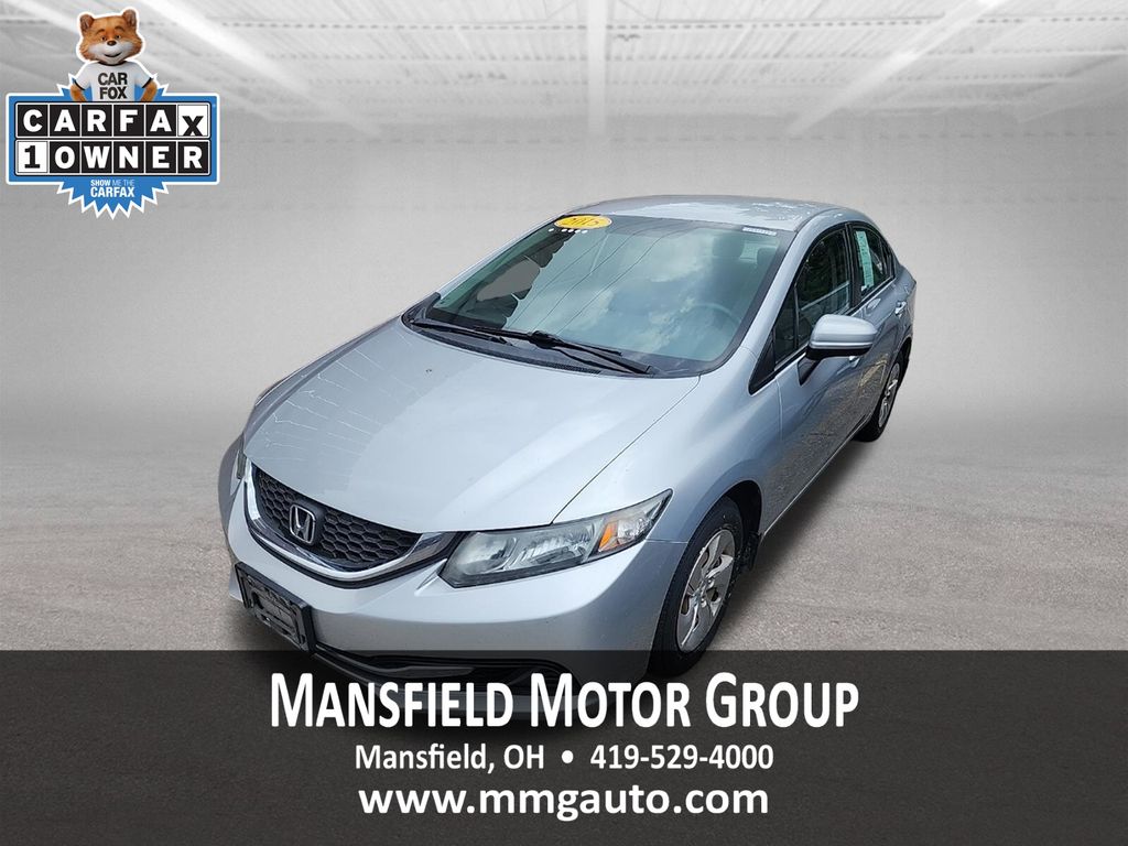 Alabaster Silver Metallic 2015 Honda Civic Sedan Front-Wheel Drive Continuously Variable Transmission