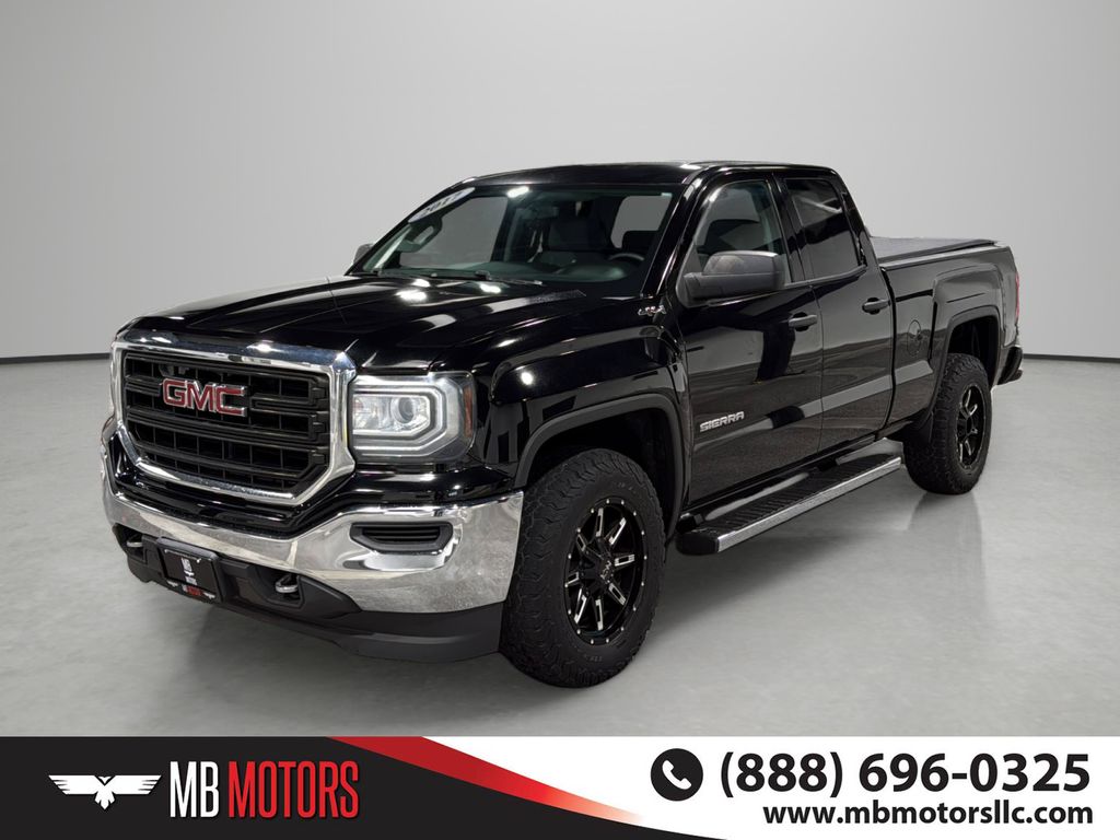 Black 2017 GMC Sierra 1500 Base Double Cab 4WD Pickup Truck Four-Wheel Drive 6-Speed Automatic Overdrive