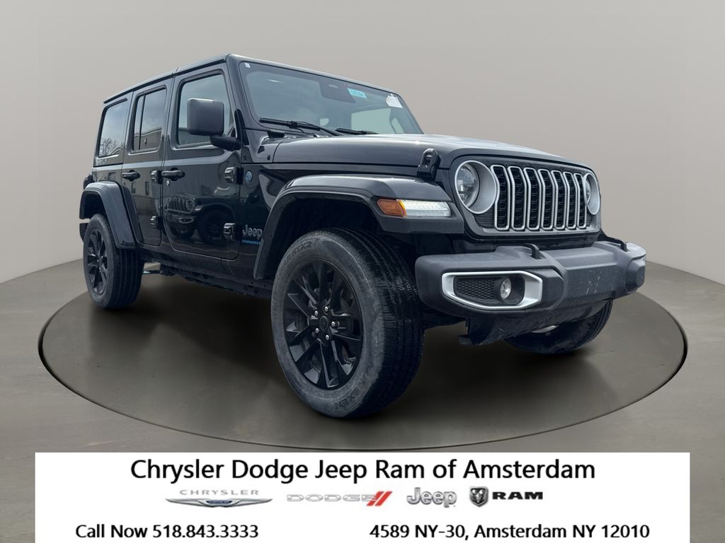 Black Clearcoat 2025 Jeep Wrangler 4xe Sahara 4WD SUV / Crossover Four-Wheel Drive 8-Speed Automatic