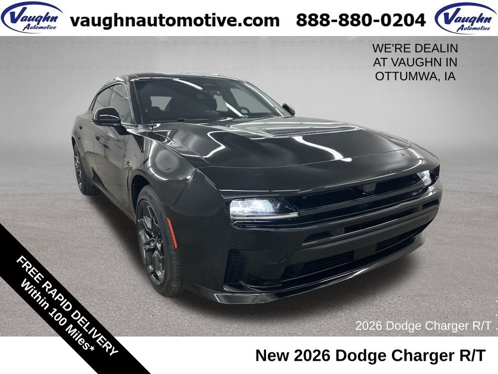 Diamond Black Crystal Pearlcoat 2026 Dodge Charger Sedan All-Wheel Drive 8-Speed Automatic