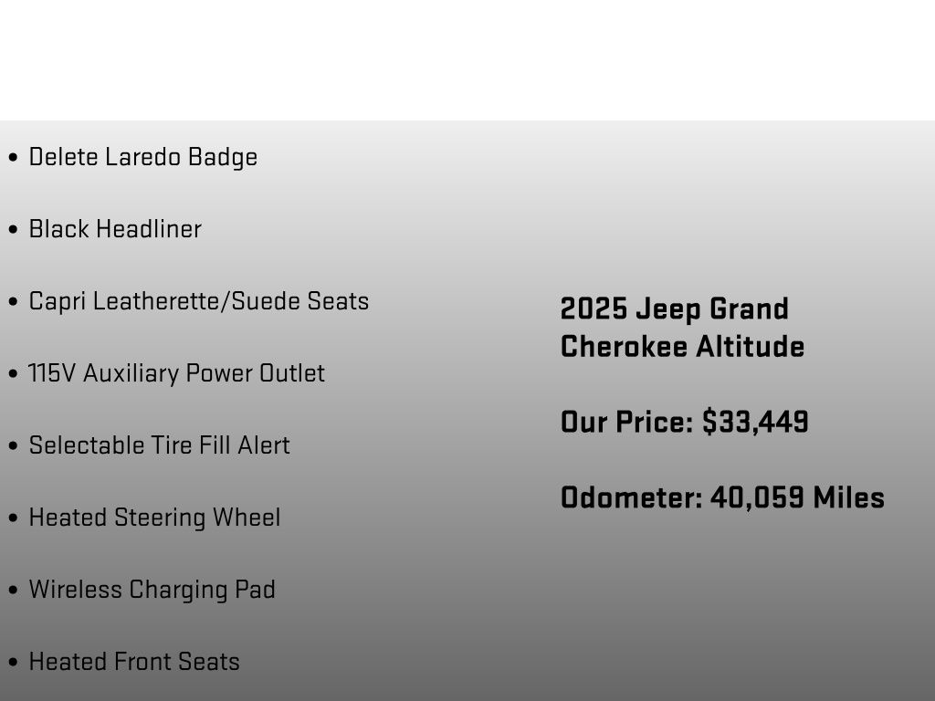 2025 Jeep Grand Cherokee Altitude Silver at South Hills CDJR