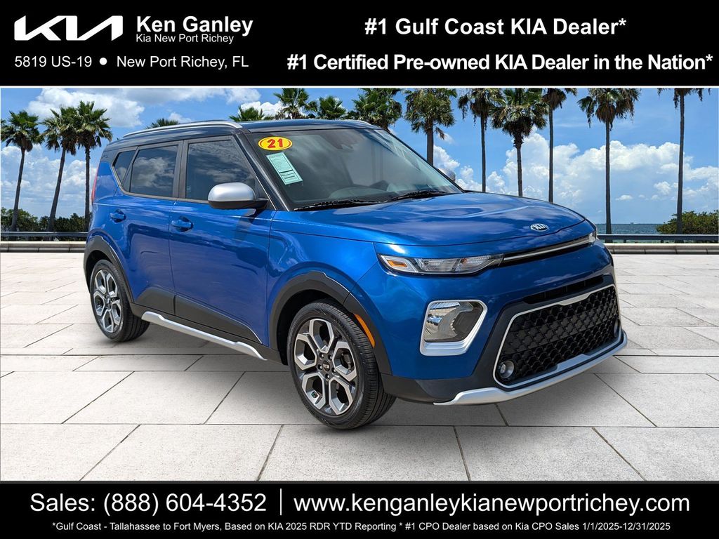 Neptune Blue/Black Roof 2021 Kia Soul SUV / Crossover Front-Wheel Drive Continuously Variable Transmission