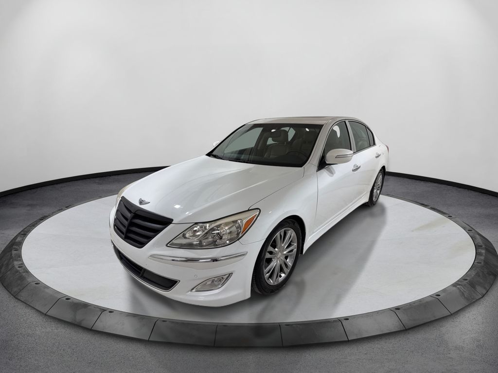White Satin Pearl 2012 Hyundai Genesis Sedan Rear-Wheel Drive 8-Speed Automatic
