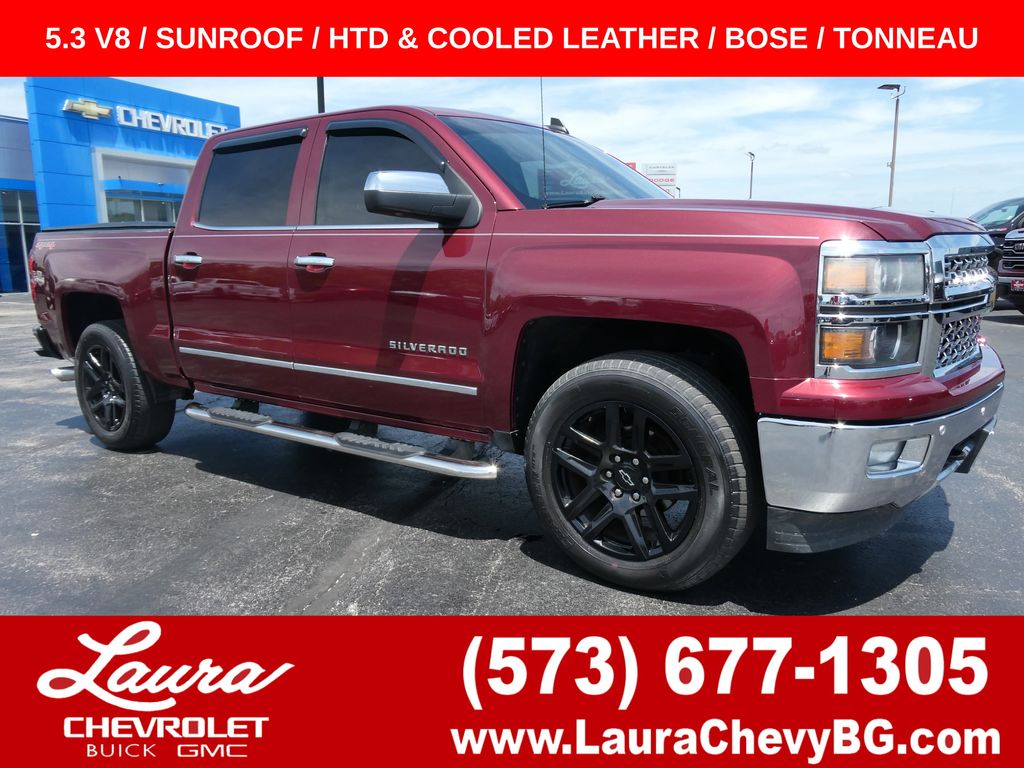 Red (Deep Ruby Metallic) 2015 Chevrolet Silverado 1500 Pickup Truck Four-Wheel Drive 6-Speed Automatic Overdrive