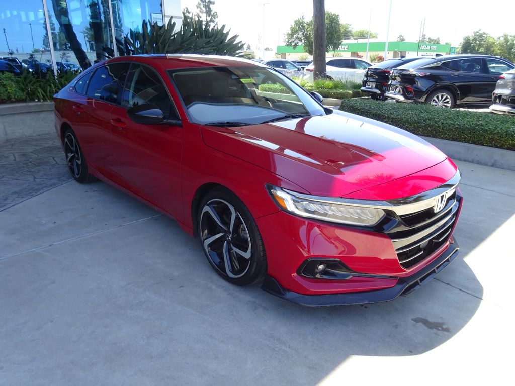San Marino Red 2022 Honda Accord Sedan Front-Wheel Drive Continuously Variable Transmission