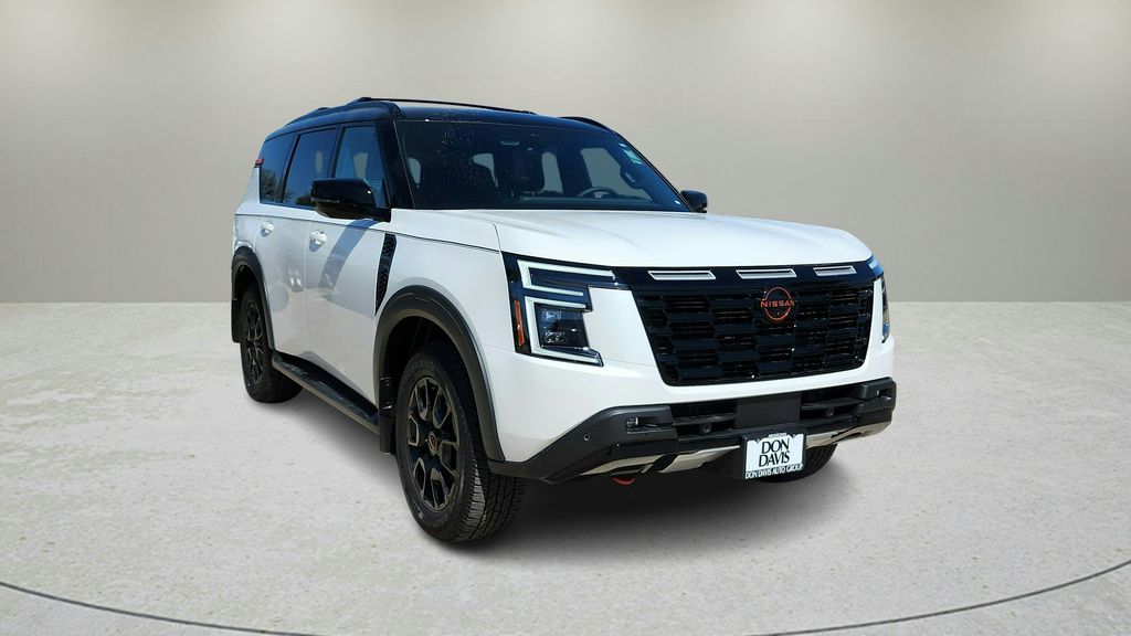Aspen White Tricoat/Super Black 2025 Nissan Armada PRO-4X 4WD SUV / Crossover Four-Wheel Drive 9-Speed Automatic