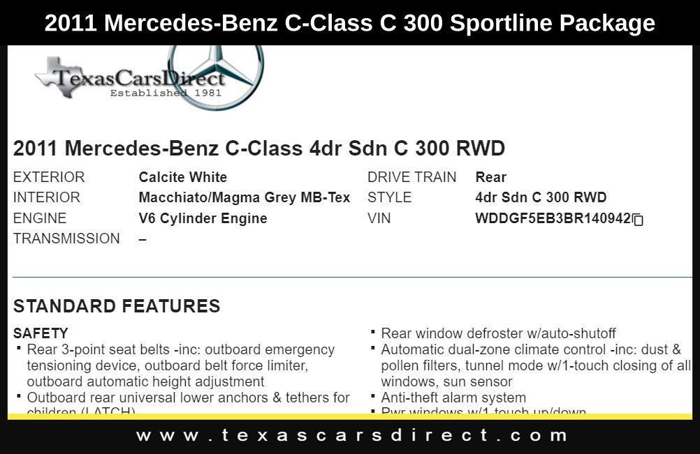 2011 Mercedes-Benz C-Class C 300 13