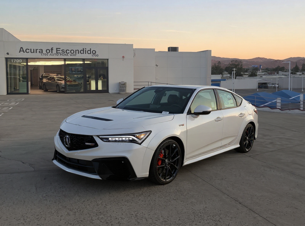 Platinum White Pearl 2026 Acura Integra Hatchback Front-Wheel Drive 6-Speed Manual