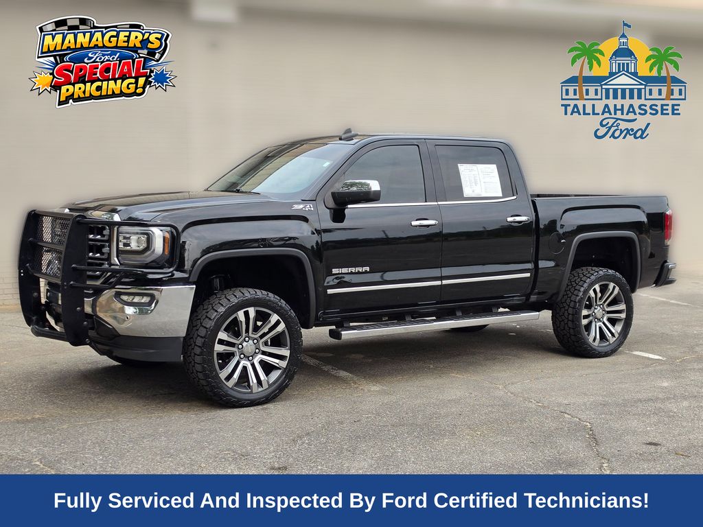 Onyx Black 2018 GMC Sierra 1500 SLT Crew Cab 4WD Pickup Truck Four-Wheel Drive 8-Speed Automatic Overdrive