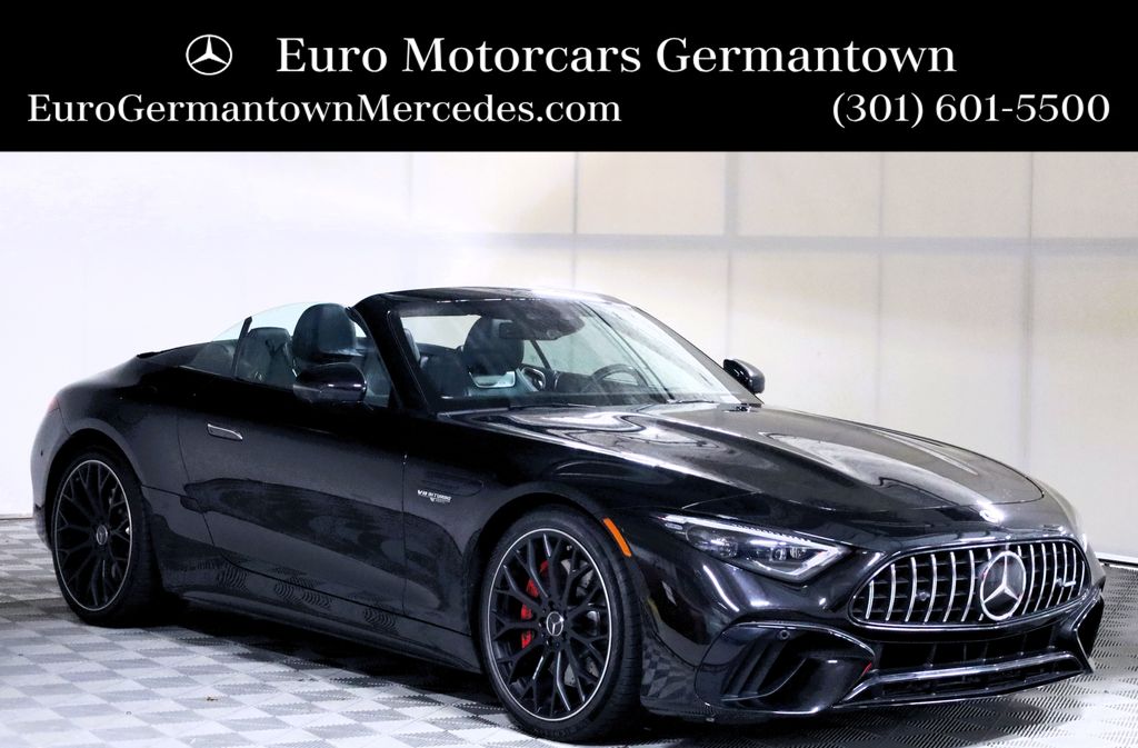 Obsidian Black Metallic 2022 Mercedes-Benz SL-Class Convertible All-Wheel Drive 9-Speed Automatic
