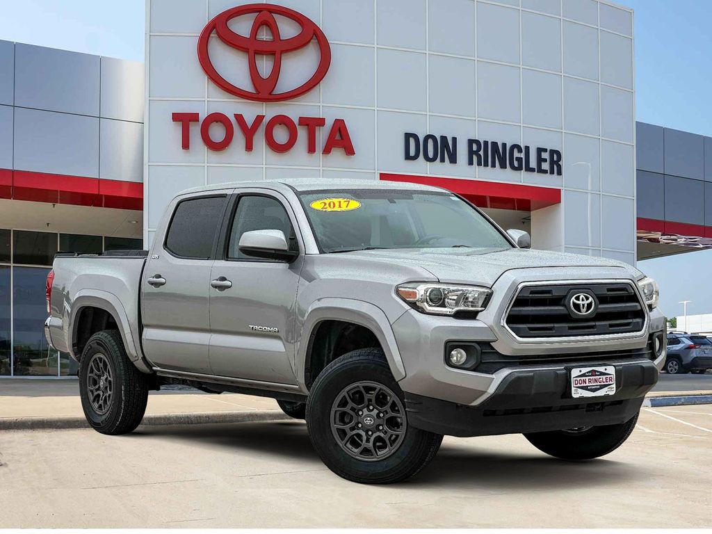 Silver 2017 Toyota Tacoma Pickup Truck Four-Wheel Drive 6-Speed Automatic