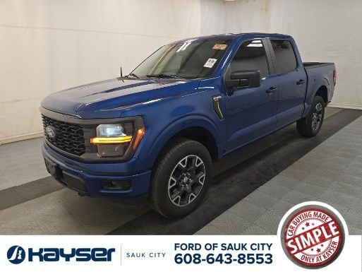 Blue 2024 Ford F-150 Pickup Truck Four-Wheel Drive Automatic