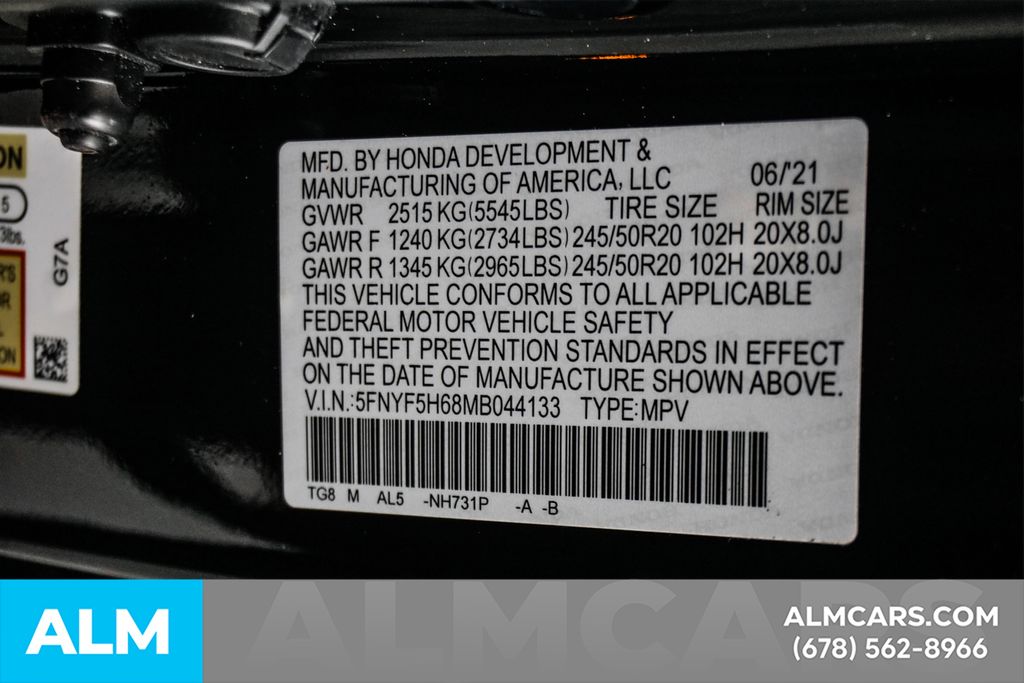 Used 2021 Black Honda Touring image 54