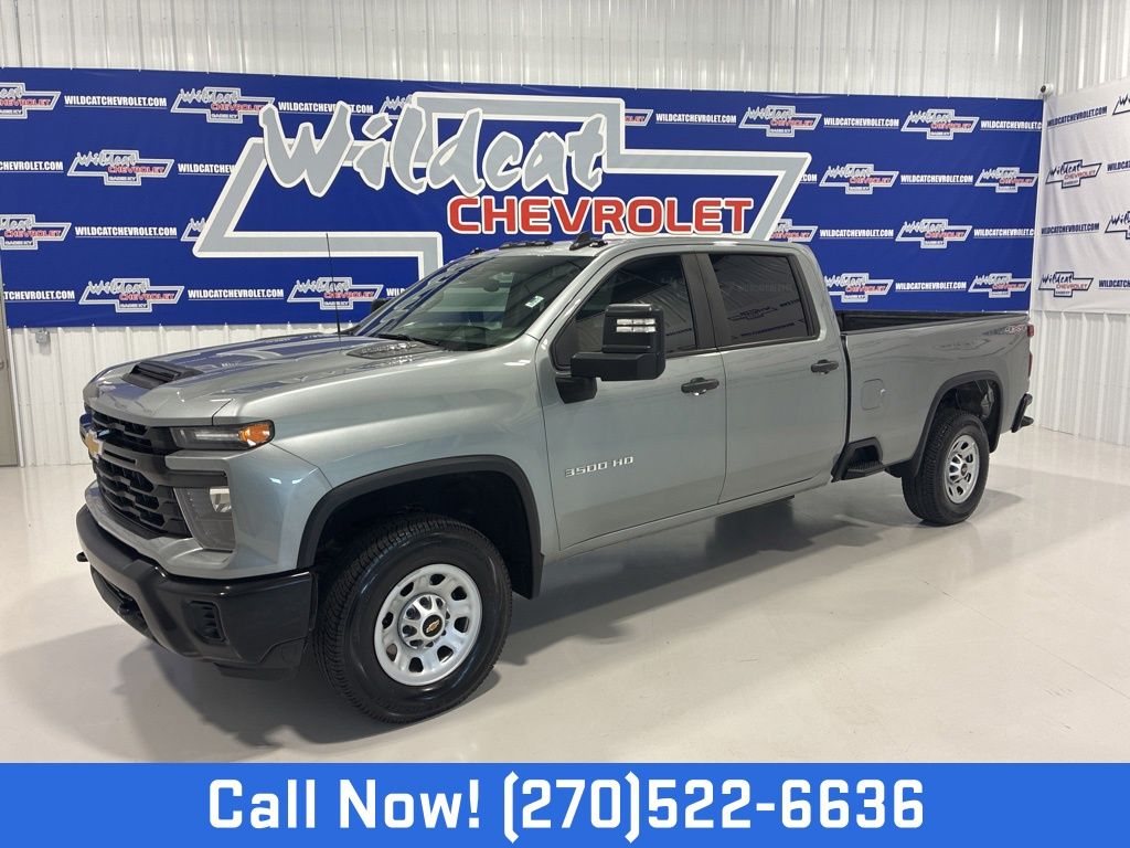 Sterling Gray Metallic 2024 Chevrolet Silverado 3500HD Pickup Truck Four-Wheel Drive Automatic