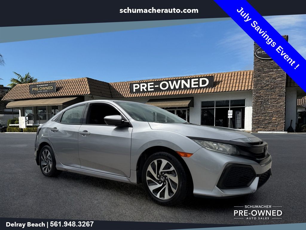 Silver 2019 Honda Civic Hatchback Hatchback Front-Wheel Drive Continuously Variable Transmission