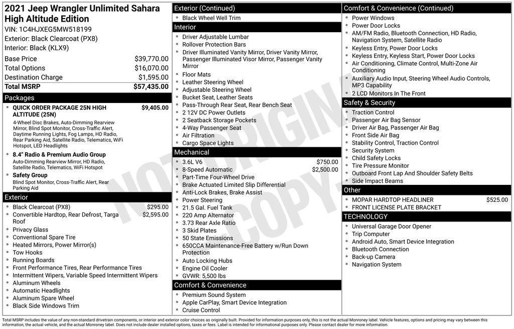 Used Car 2021 Jeep Wrangler  Unlimited Sahara High Altitude For Sale Under $30,000 In Taylor, Texas