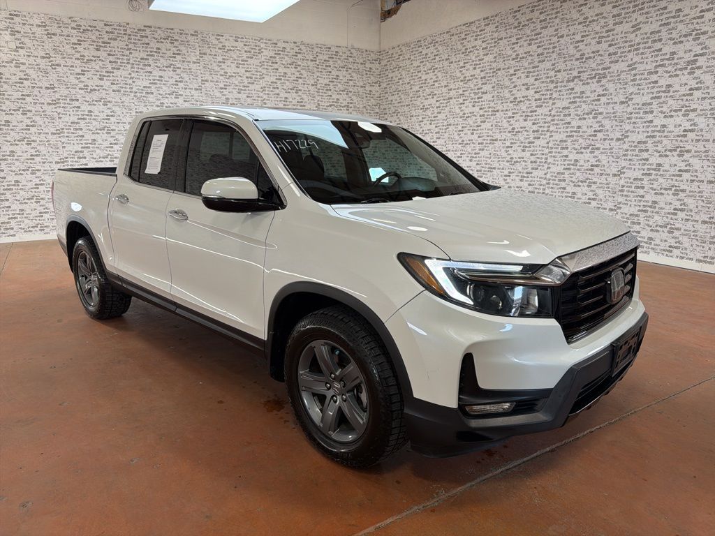 Platinum White Pearl 2023 Honda Ridgeline RTL-E AWD Pickup Truck All-Wheel Drive 9-Speed Automatic