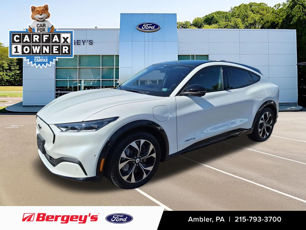 White Metallic 2023 Ford Mustang Mach-E SUV / Crossover All-Wheel Drive Automatic