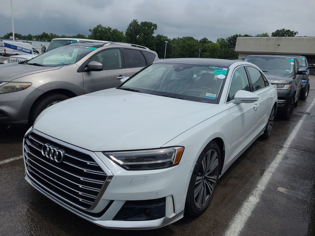Glacier White 2020 Audi A8 Sedan All-Wheel Drive 8-Speed Automatic