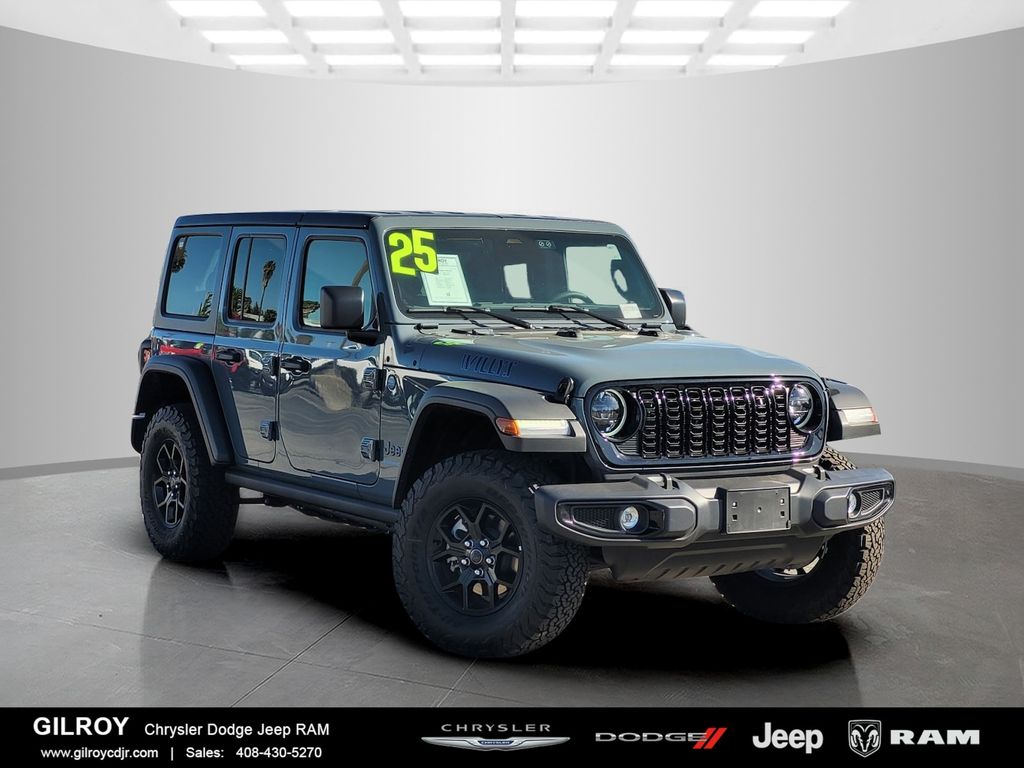 Anvil Clear Coat 2025 Jeep Wrangler 4xe Willys 4WD SUV / Crossover Four-Wheel Drive 8-Speed Automatic
