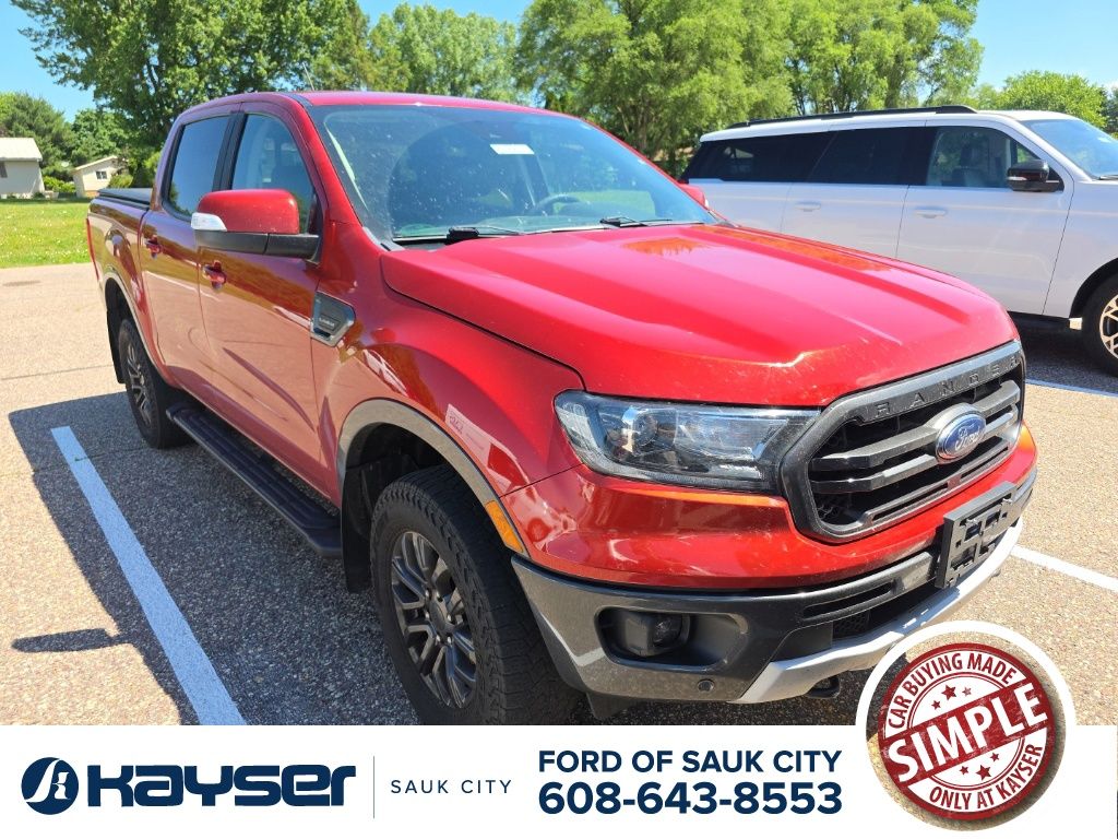 Chili Pepper Red 2019 Ford Ranger Lariat SuperCrew 4WD Pickup Truck Four-Wheel Drive Automatic