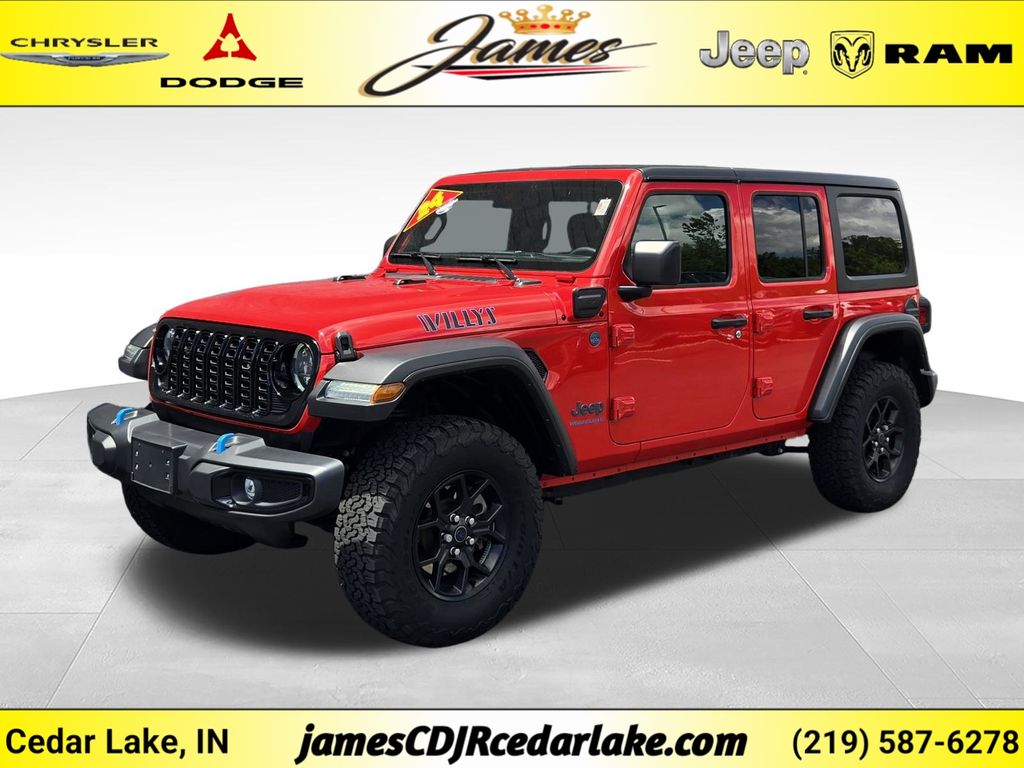 Firecracker Red Clearcoat 2024 Jeep Wrangler 4xe SUV / Crossover Four-Wheel Drive 8-Speed Automatic