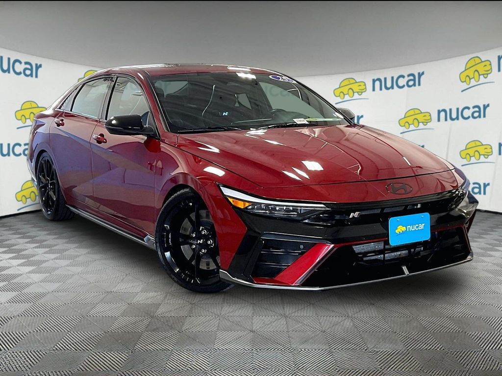 Ultimate Red 2025 Hyundai Elantra N Sedan Front-Wheel Drive 8-Speed Dual Clutch
