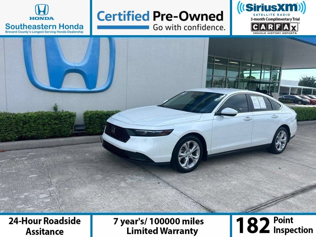 White 2025 Honda Accord Sedan Front-Wheel Drive Continuously Variable Transmission