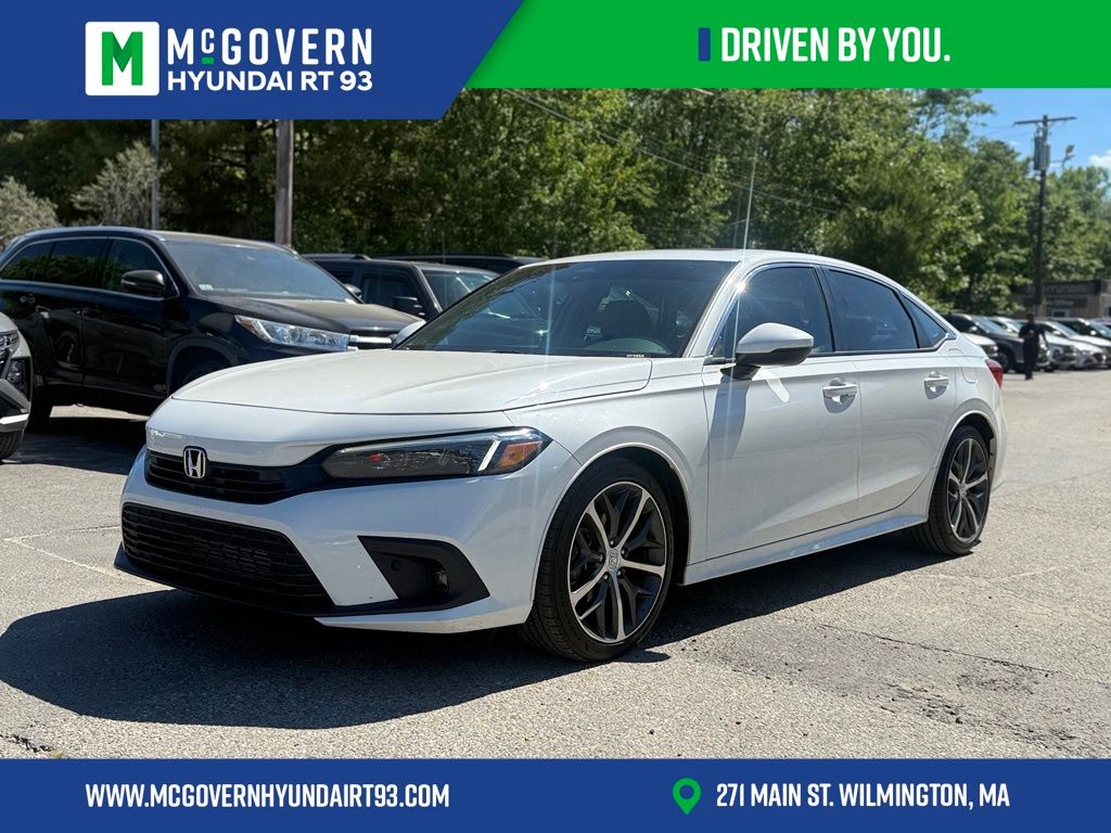 White 2024 Honda Civic Touring FWD Sedan Front-Wheel Drive Continuously Variable Transmission