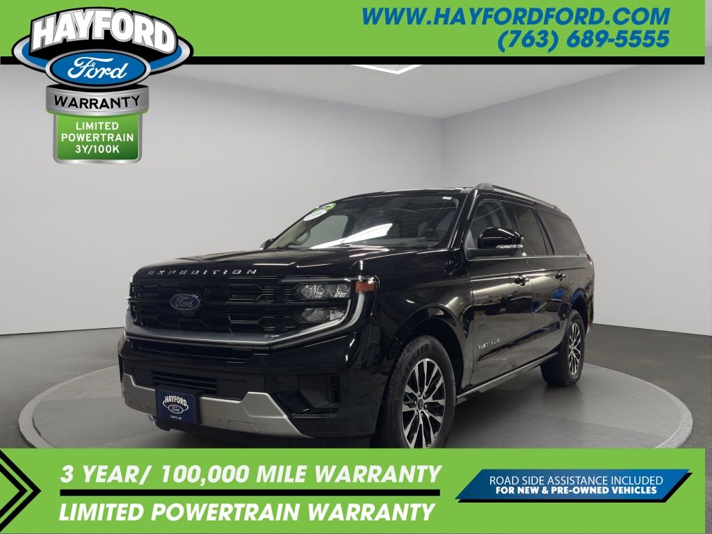 Black Metallic 2025 Ford Expedition MAX Platinum 4WD SUV / Crossover Four-Wheel Drive Automatic