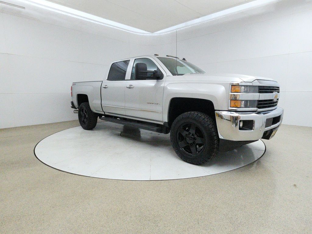 Silver Ice Metallic 2015 Chevrolet Silverado 2500HD LTZ Crew Cab 4WD Pickup Truck Four-Wheel Drive 6-Speed Automatic