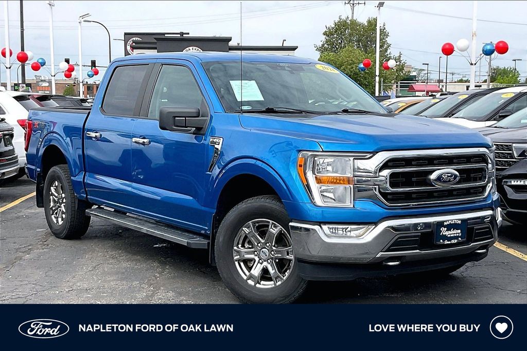 Velocity Blue Metallic 2021 Ford F-150 Pickup Truck Four-Wheel Drive Automatic