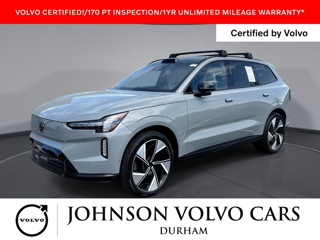 Gray (Vapour Grey Metallic) 2025 Volvo EX90 Twin Performance Ultra 7-Passenger eAWD SUV / Crossover All-Wheel Drive 1-Speed Automatic