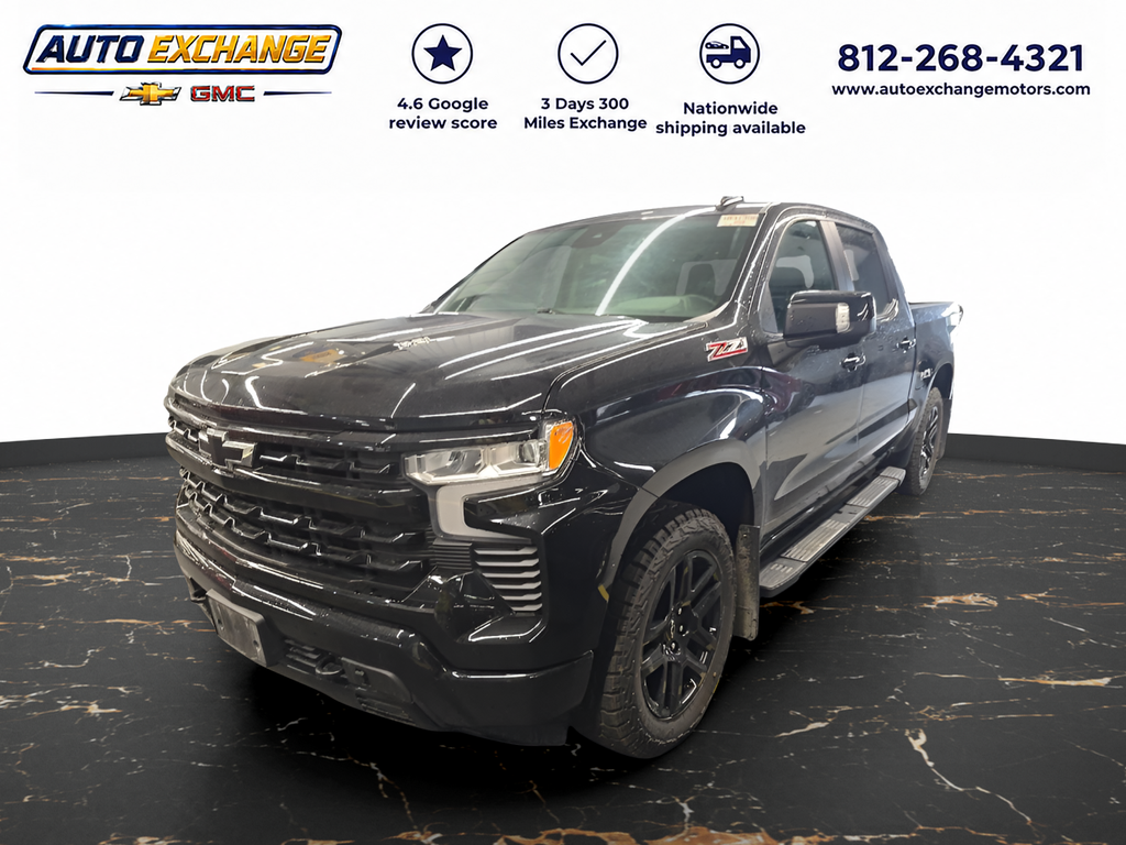 Black 2023 Chevrolet Silverado 1500 Pickup Truck Four-Wheel Drive Automatic