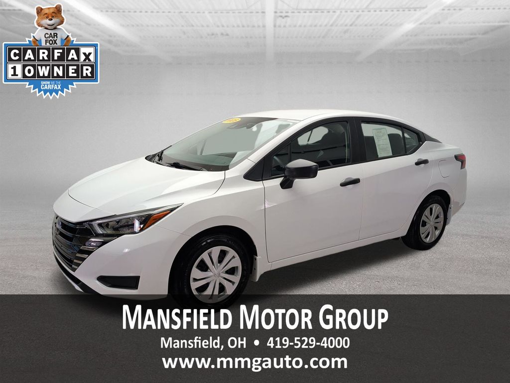 White (Fresh Powder) 2025 Nissan Versa Sedan Front-Wheel Drive Continuously Variable Transmission