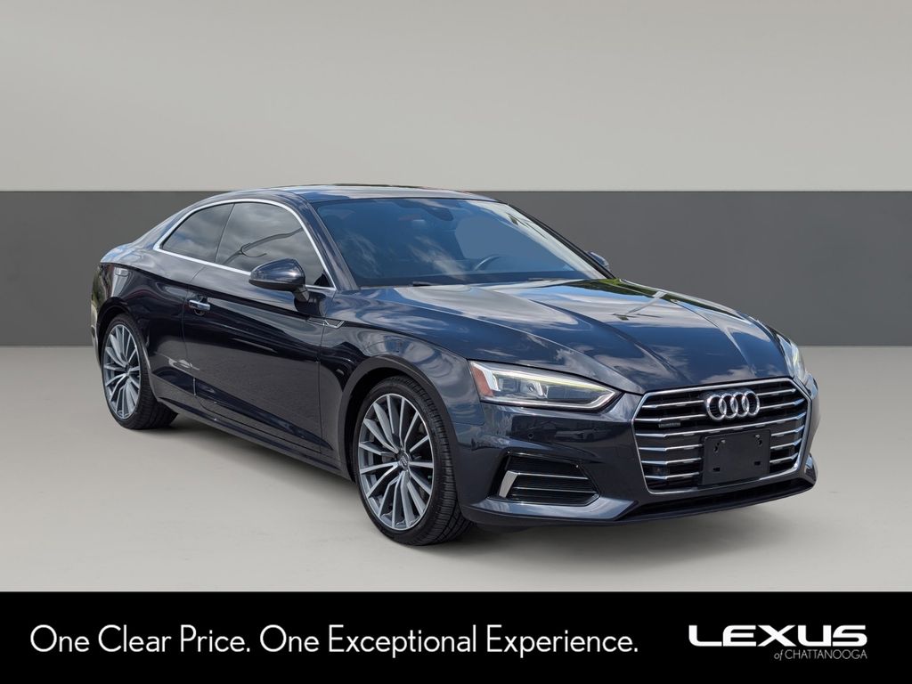 Moonlight Blue 2018 Audi A5 Coupe All-Wheel Drive 7-Speed Automatic