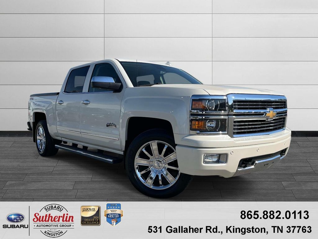 White Diamond Tricoat 2015 Chevrolet Silverado 1500 High Country Crew Cab 4WD Pickup Truck Four-Wheel Drive 6-Speed Automatic Overdrive