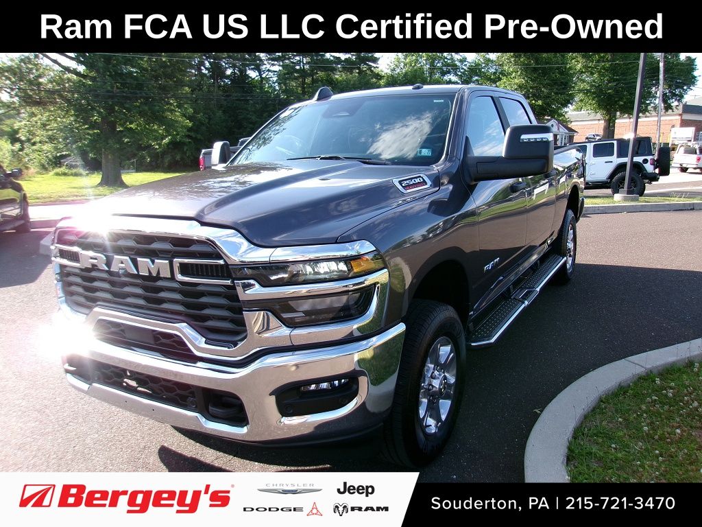 Gray (Granite Crystal Metallic Clearcoat) 2025 RAM 2500 Big Horn Crew Cab 4WD Pickup Truck Four-Wheel Drive 8-Speed Automatic