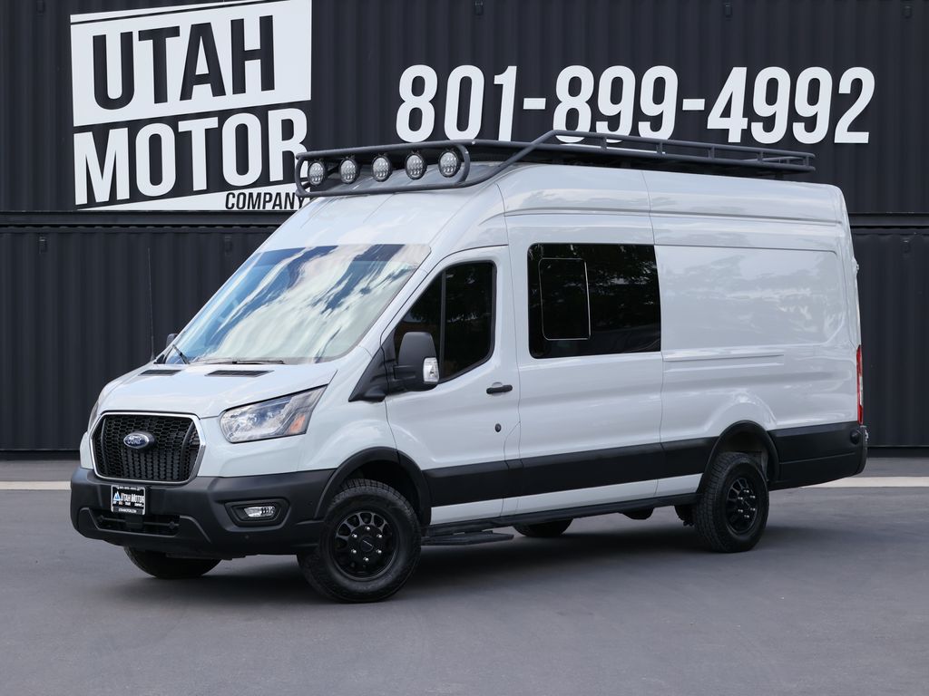 Gray Metallic 2023 Ford Transit Cargo Van All-Wheel Drive 